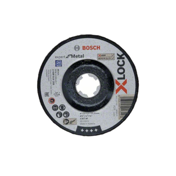 Диск абразивный BOSCH X-LOCK Expert for Metal 125*6*22.2     2.608.619.259
