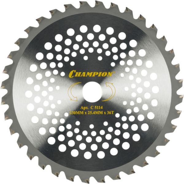 Нож CHAMPION для триммера 36 зубчатый d=230*25.4mm  твердосплавные зубцы   C5114