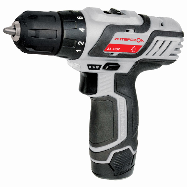 Дрель аккумуляторная Интерскол ДА-12 ЭР (2 аккумулятора, 2,0Ач) ПРОМО   30ЛЕТ