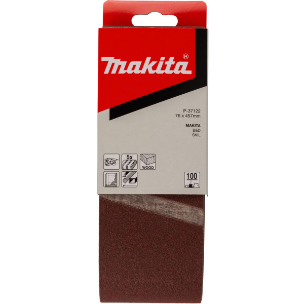 Лента шлифовальная Makita 76*457 K-100   P-37122
