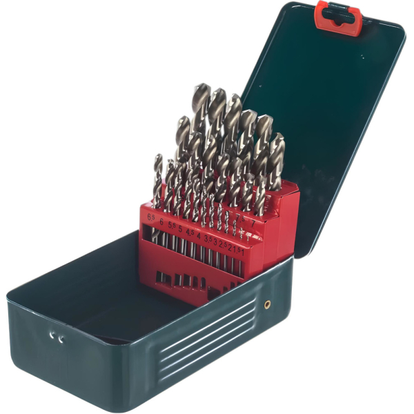 Набор сверл Metabo HSS-G по металлу 25 шт   (27154)
