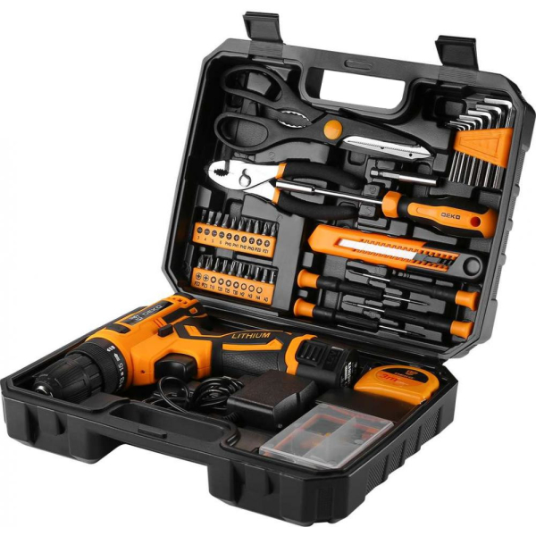Дрель аккумуляторная DEKO Banger 12v 1*2.0Ah Li-Ion + набор   063-4167