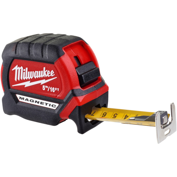 Рулетка Milwaukee PREMIUM магнитная MAGNETIC GEN III 5м*27мм 16фт