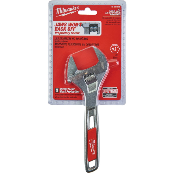 Ключ разводной Milwaukee 200мм широкий