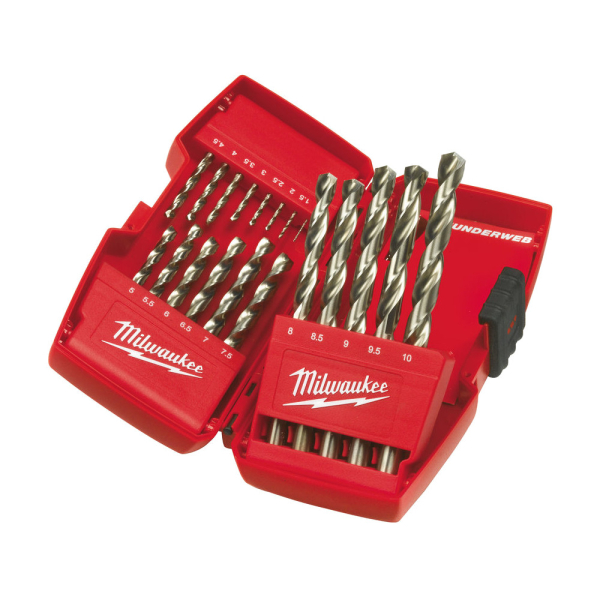 Набор сверл Milwaukee HSS-G THUNDERWEB по металлу 19шт