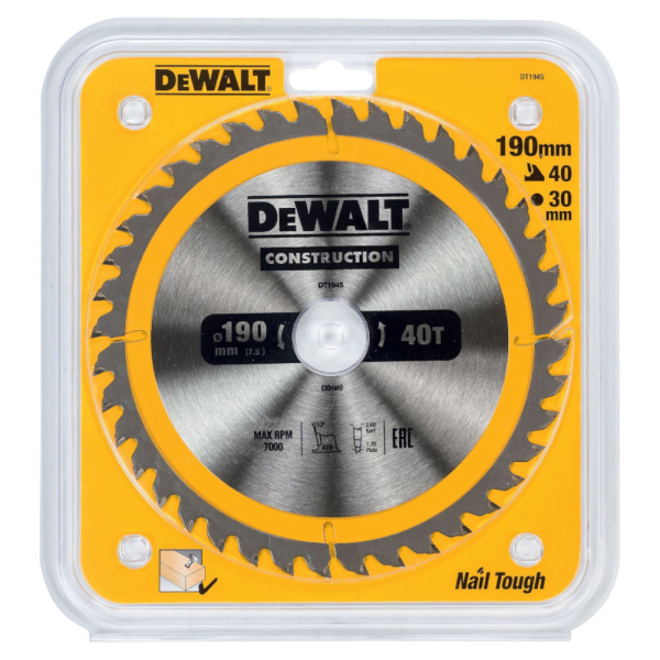 Диск п/п DEWALT DT 1945   190*30*40