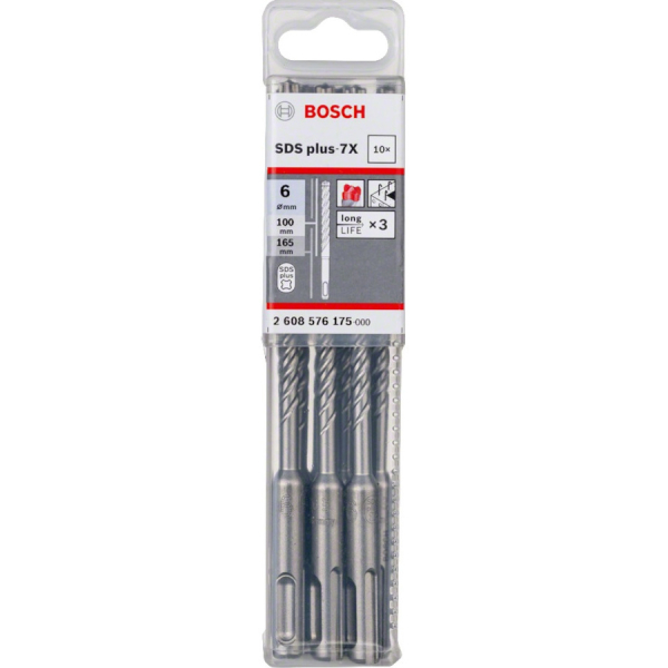 Бур BOSCH SDS+ 6*165  10шт   2.608.576.175