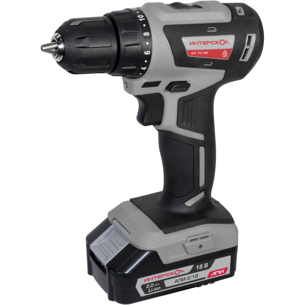 Дрель аккумуляторная Интерскол ДА-10/18 В + набор 24 предмета   709.1.2.74