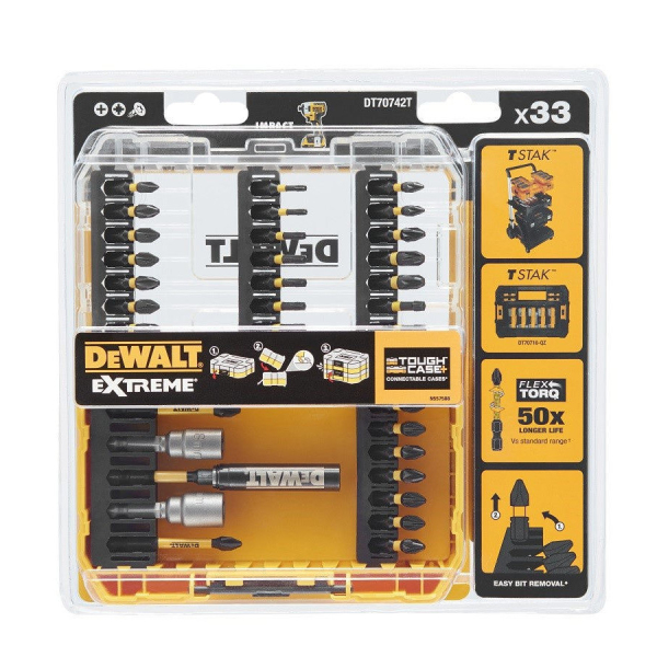 Набор бит и насадок DEWALT DT 70742T из 33 штук