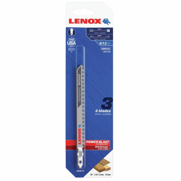 Пилочки Lenox B 482 T по дереву 3 шт