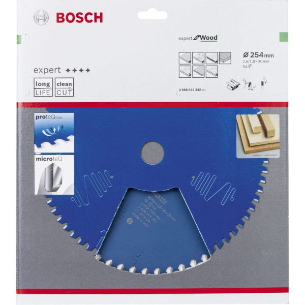 Диск пильный BOSCH Expert for Wood 254*30*54