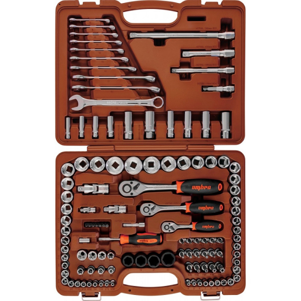 Набор торцевых головок OMBRA 1/4",3/8",1/2" DR 120 предметов   911120
