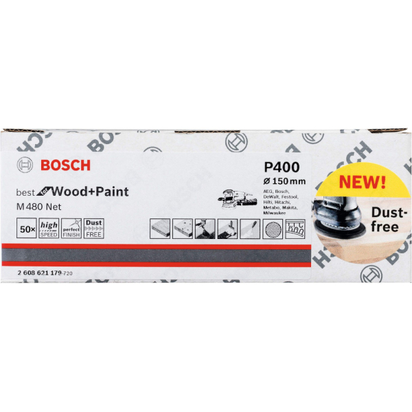 Круг шлифовальный BOSCH 150мм K-400  (упак 50шт)   2.608.621.179