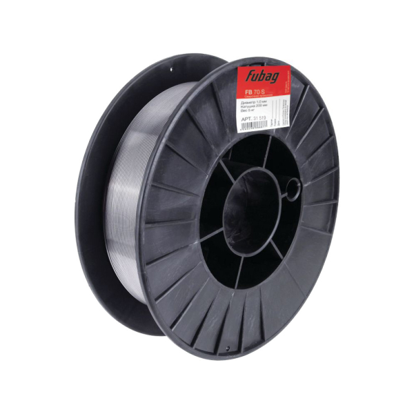Проволока Fubag FB 70S 1.0 мм катушка 200мм (5 кг) 31 519