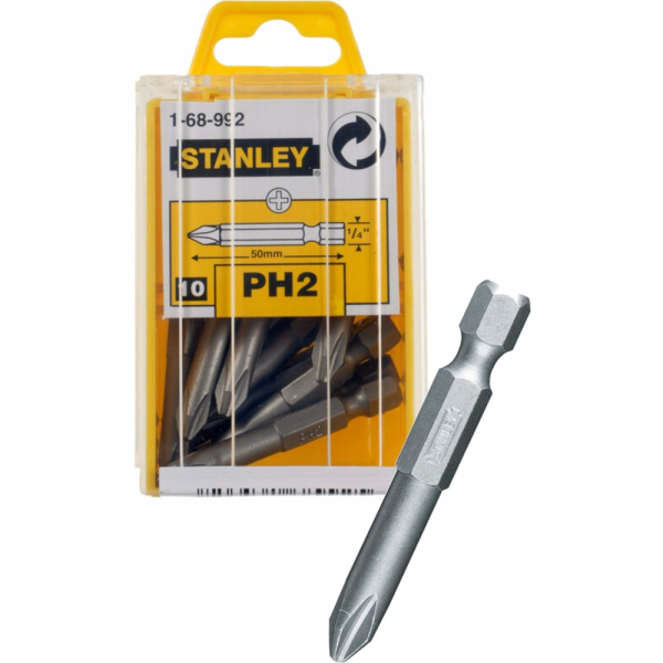 Вставка STANLEY с шестигр. хвостовиком 1/4"х50мм (упак. 10 шт.)     1-68-992