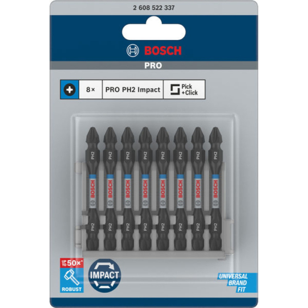 Набор бит BOSCH из 8 штук PH2 65мм   2.608.522.337