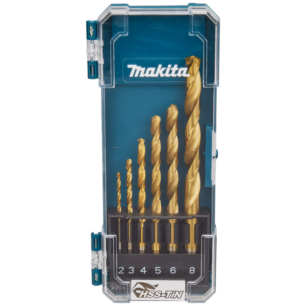 Набор сверл Makita по металлу HSS-TiN 6 шт   D-72833