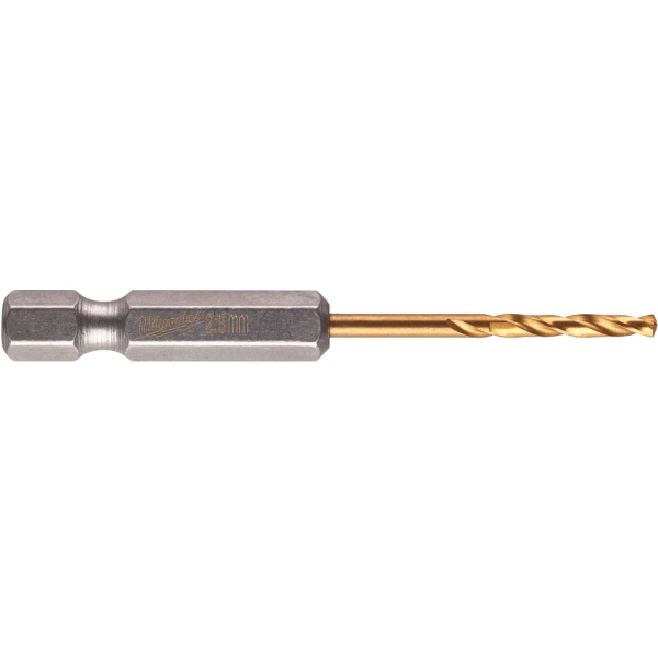 Сверло Milwaukee RedHEX HSS-G TiN по металлу 2.5 мм 2 шт