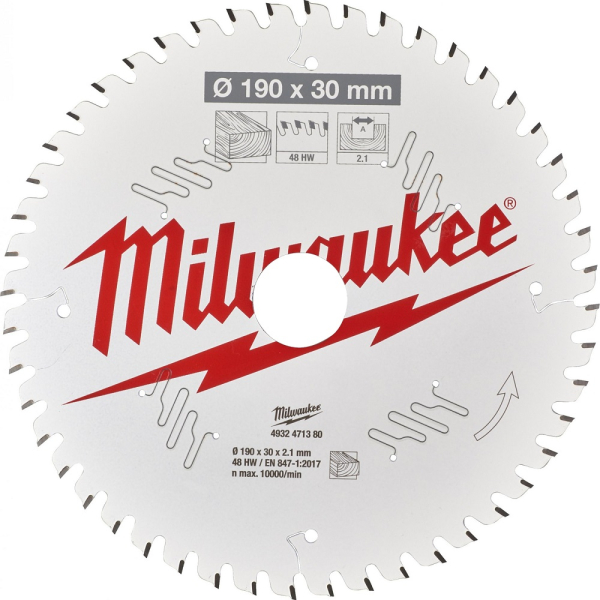 Диск п/п Milwaukee 190*30*48 мм  дерево