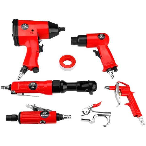 Набор пневмоинструмента и аксессуаров DEKO DKPT61 Premium 61 предмет в чемодане   018-1105   