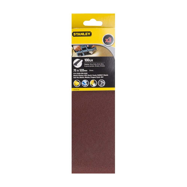 Лента шлифовальная STANLEY 75*533 K-240   STA33196