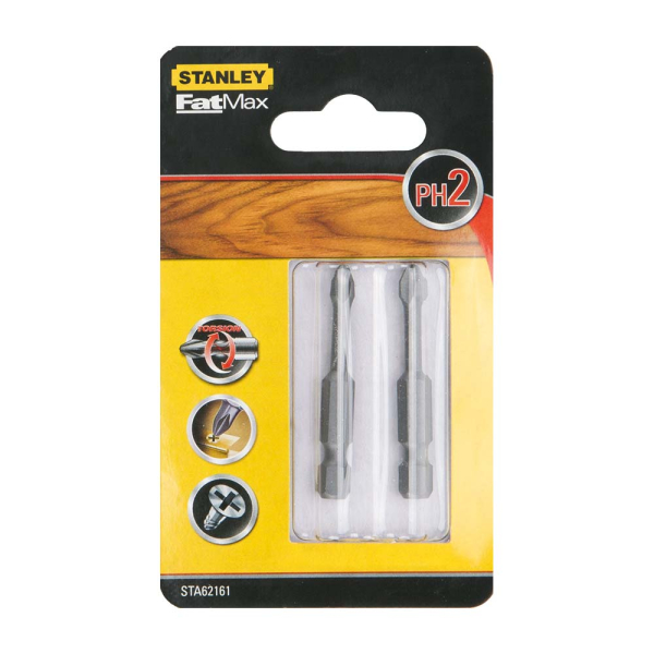 Набор бит STANLEY FatMax Torsion PH 2*50мм из 2 штук  STA62161