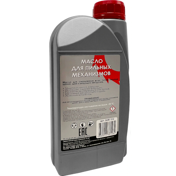 Масло Интерскол для смазки цепи и шины 1 л