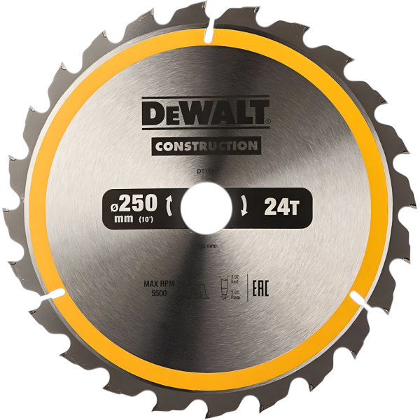 Диск п/п DEWALT DT 1956   250*30*24