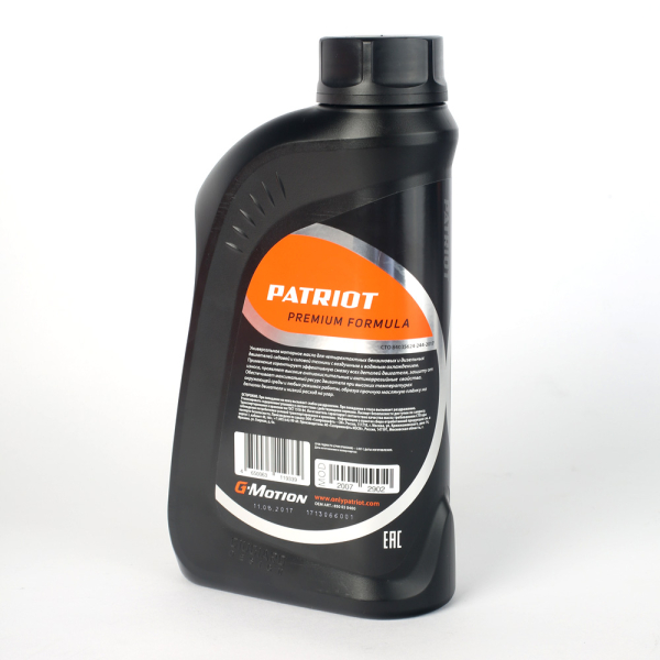 Масло Patriot Garden G-Motion HD SAE 30 4Т TERRA  4-х тактное минеральное 1 литр