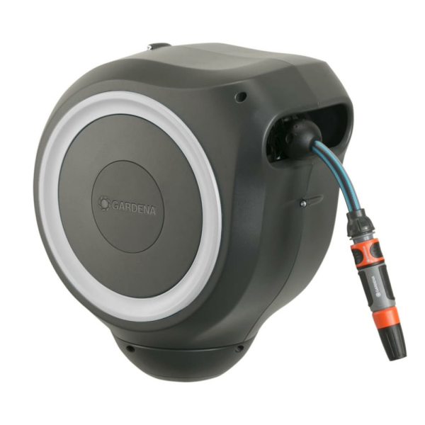 Катушка со шлангом настенная автоматическая Gardena RollUp S белая   18602-20.000.00