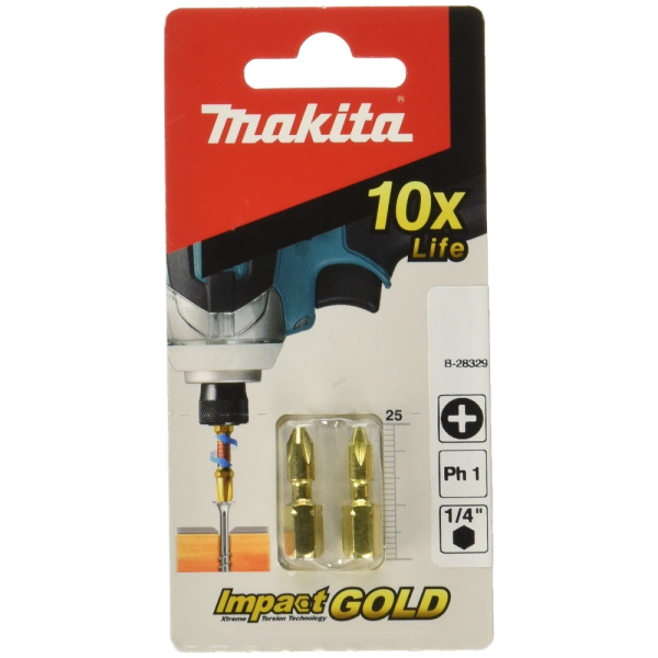 Бита Makita Impact PH1-25 мм  2 шт    B-28329