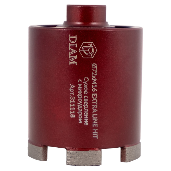 Сверло алмазное для подрозетника DIAM ExtraLine HIT 72x6хM16 по бетону   311118