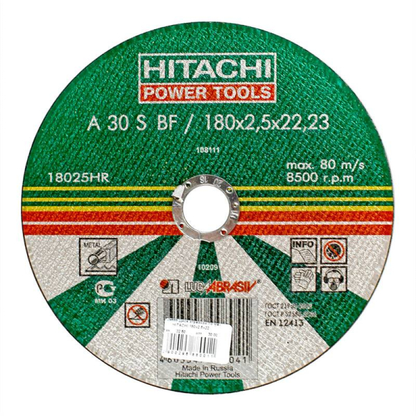Диск абразивный Hitachi 180*2.5*22 металл