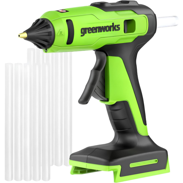 Пистолет клеевой GREENWORKS G24GLG 24V без акк и зу   3502207