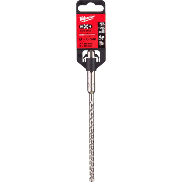 Бур Milwaukee SDS+ MX4  6х165мм