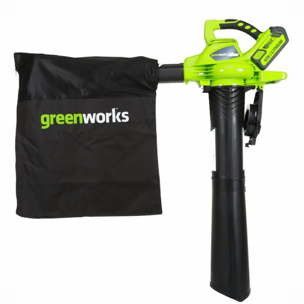Пылесос-воздуходувка GREENWORKS GD40BV 40 V без акк и з/у   24227