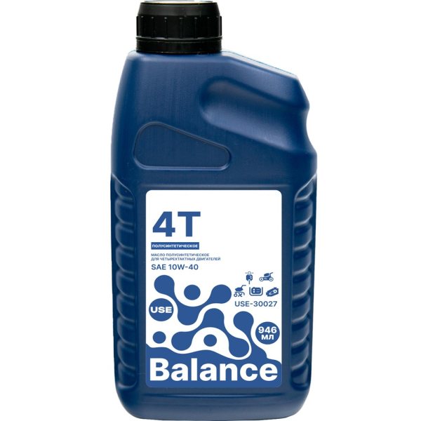 Масло USE Balance 4-х тактное полусинтетика SAE 10W-40 API SL/CF 0.946 л   USE-30027