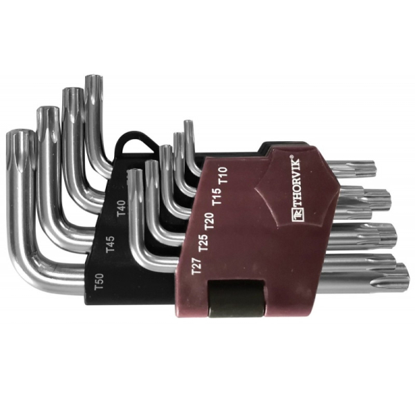 Набор ключей THORVIK торцевых TORX, Т10H-T50H, 9 предметов   TTKS9S