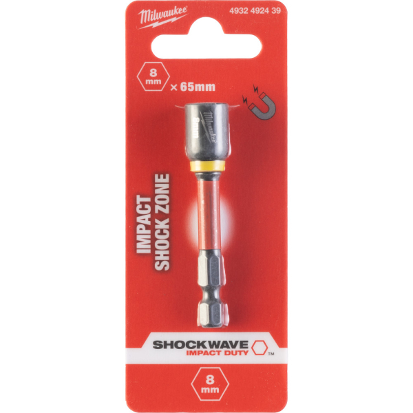 Насадка Milwaukee SHOCKWAVE 1/4" HEX торцевая магнитная 8х65 мм GEN II
