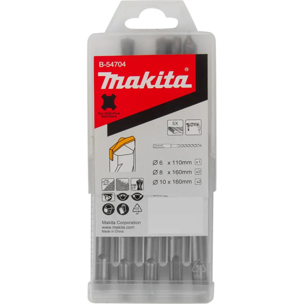 Набор буров Makita SDS+   B-54704
