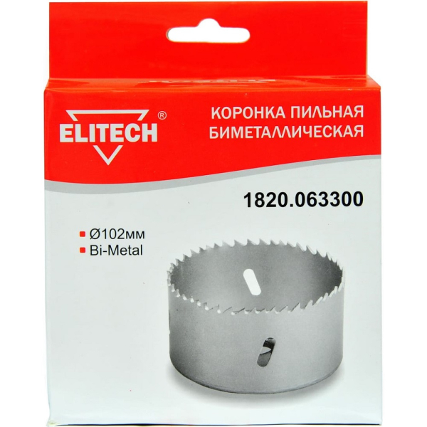Цифенбор биметаллический ELITECH 102 мм   1820.063300