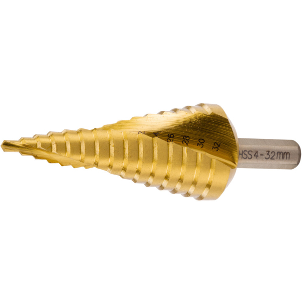 Сверло ступенчатое Makita HSS ф 4-32мм, хв-6мм   D-40191