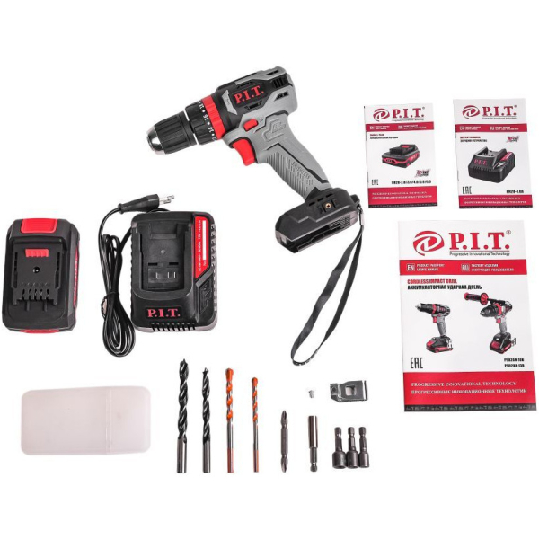 Дрель аккумуляторная P.I.T. PSB 20H-10B/1