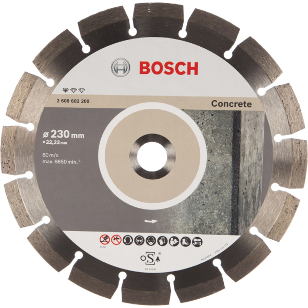 Диск алмазный BOSCH Concrete 230*22.2 сегмент   2.608.602.200