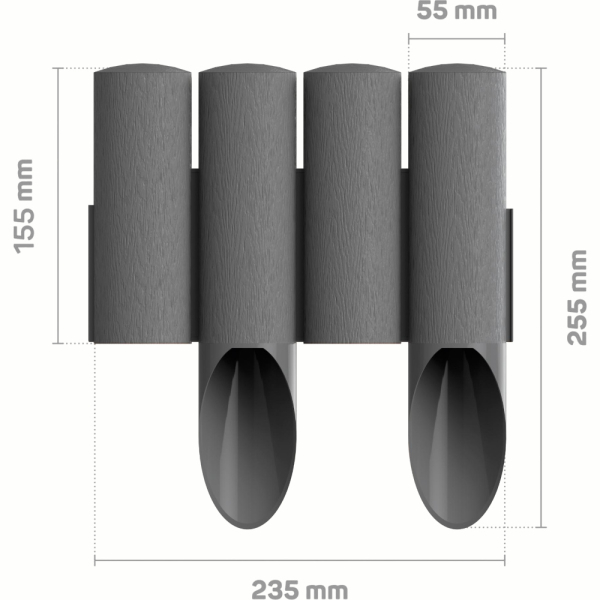 Палисада огородная CELLFAST STANDARD графит