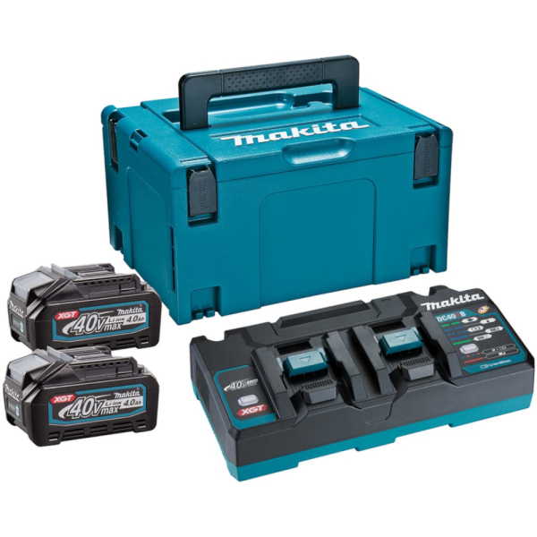 Набор Makita 2 аккумулятора BL4040,зарядное устройство DC40RB,кейс   191U04