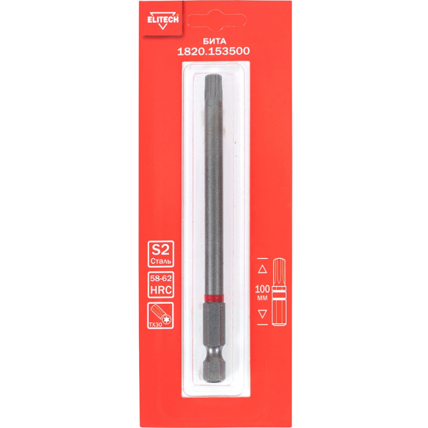 Бита ELITECH TORX30*100мм   1820.153500