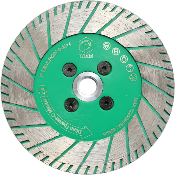 Диск алмазный DIAM MASTERLINE 125*2.7*8*М14  c фланцем   000559