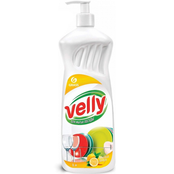 Средство для мытья посуды GRASS "VELLY" лимон 1л   360101/125427