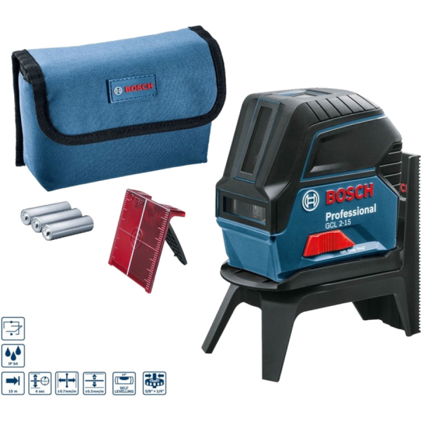 Лазерный уровень BOSCH GCL 2-15 + RM1     0.601.066.E00